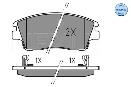 0252232917 Колодки гальмівні (передні) Hyundai ix35 13-/Tucson 15-/Elantra 16-/Kia Sportage 15- MEYLE підбір по vin на Brocar