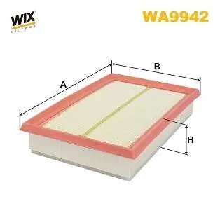WA9942 Фильтр воздушный WIX FILTERS подбор по vin на Brocar