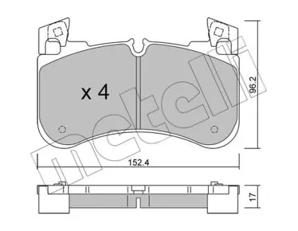 2212510 Колодки гальмівні (передні) Land Rover Discovery 12-/Range Rover 13- METELLI підбір по vin на Brocar