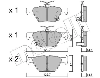 2210870 Колодки тормозные (задние) Subaru Impreza/Outback/Legacy 14- METELLI подбор по vin на Brocar