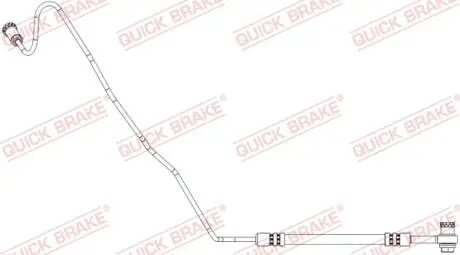96020X Шланг тормозной (задний) VW Polo/Skoda Fabia 14- (L=680mm) QUICK BRAKE підбір по vin на Brocar