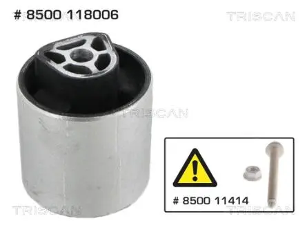 8500118006 С/блок переднего рычага Лев/Прав (нижн с передней стороны) BMW X5 (F15, F85), X6 (F16, F86) 2.0D-4.4 08.13-07.19 TRISCAN подбор по vin на Brocar