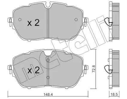 2211050 Колодки тормозные (передние) Peugeot 308 II 13-/508 II 18- METELLI подбор по vin на Brocar