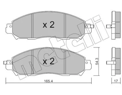 2210810 Колодки тормозные (передние) Nissan NP300 Navara 15- METELLI подбор по vin на Brocar