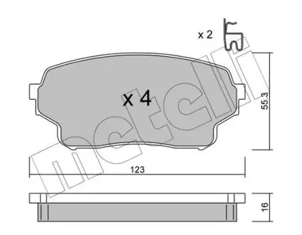 2207650 Колодки гальмівні (передні) Suzuki Grand Vitara 2.0 HDi 01-05 METELLI підбір по vin на Brocar