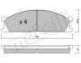 Колодки тормозные (передние) Nissan Pathfinder/Caravan 97- 22-0107-0