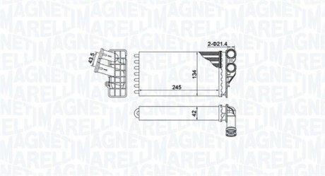 BR430 Радиатор печки MAGNETI MARELLI подбор по vin на Brocar