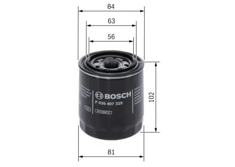 F026407325 Фільтр масляний BOSCH підбір по vin на Brocar