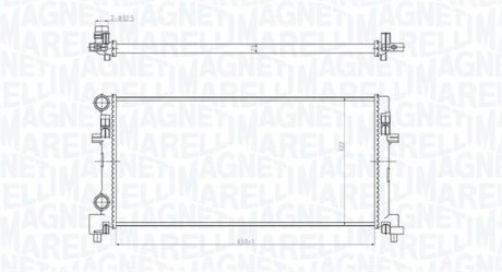 BM1662 MARELLI VW Радиатор охлаждения Golf VII,Touran, 1,6TDI 13-,Audi A31,6TDI 12-,Skoda Octavia III 1.2TSI/1.6TDI MAGNETI MARELLI підбір по vin на Brocar