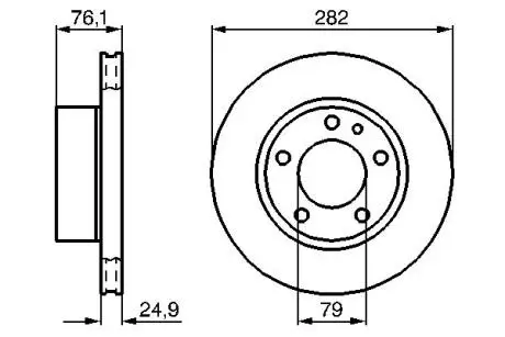 0986478217 Тормозной диск BOSCH подбор по vin на Brocar