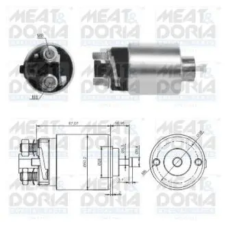 46285 Elektromagnes rozrusznika HYUNDAI ELANTRA, I20, I30, I40, I40 CW, IX20, IX35, VELOSTER, KIA CARENS III, CEED, CEED SW, PRO CEED, RIO III, SOUL, SPORTAGE, VENGA 1.4/1.6 06.06- MEAT&DORIA подбор по vin на Brocar