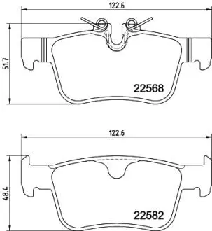 8DB355025971 Колодки тормозные (задние) Volvo S60 III/S90 II/ V60 II/ XC60 II (Teves) Q+ HELLA подбор по vin на Brocar