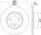 8DD355129401 Диск тормозной (передний) BMW 1 (F20)/3 (F30)/4 (F32) 11- (300x22) PRO+ HELLA підбір по vin на Brocar