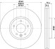 8DD355129251 Диск тормозной (передний) VW T5 2.0TDI 09- (340x32.1) (вентилируемый) HELLA підбір по vin на Brocar