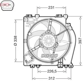 DER46002 Вентилятор охолодження NISSAN Note 2006 - 2012 DENSO підбір по vin на Brocar