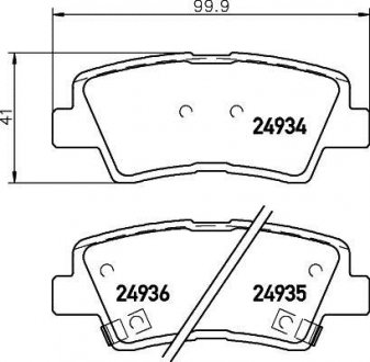 8DB355014571 Гальмівні колодки, дискове гальмо (набір) HELLA підбір по vin на Brocar