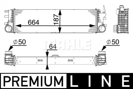 CI180000P Радіатор інтеркулера MB Vito (W447) 14- MAHLE / KNECHT підбір по vin на Brocar