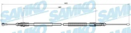 C1040B Трос, стоянкова гальмівна система SAMKO підбір по vin на Brocar