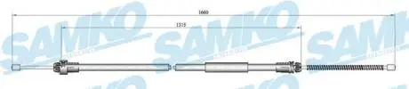 C0611B Трос, стояночная тормозная система SAMKO подбор по vin на Brocar