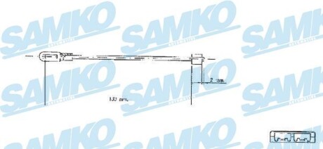 C0578B Трос, стояночная тормозная система SAMKO подбор по vin на Brocar