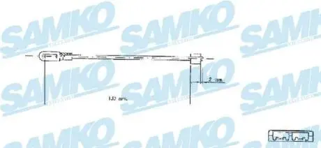 C0578B Трос, стоянкова гальмівна система SAMKO підбір по vin на Brocar