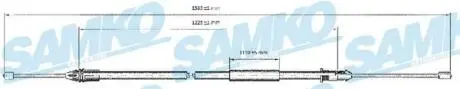 C0403B Трос, стоянкова гальмівна система SAMKO підбір по vin на Brocar