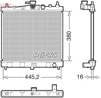 DRM46067 Радиатора NISSAN Note 2006 - 2012 DENSO підбір по vin на Brocar