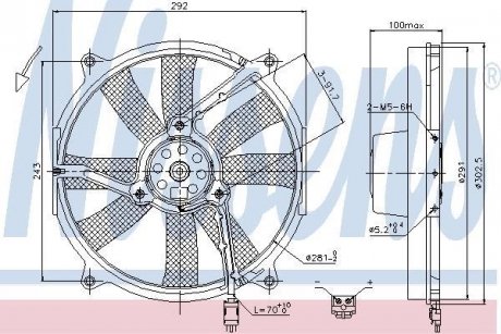 85701 Вентилятор, охлаждение двигателя NISSENS підбір по vin на Brocar