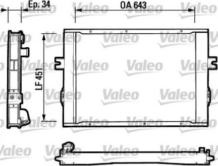 816649 Радіатор, охолодження двигуна VALEO підбір по vin на Brocar