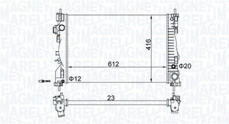 350213129700 Радіатор, охолодження двигуна MAGNETI MARELLI підбір по vin на Brocar