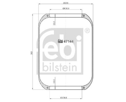 47144 Кожух пневматичної ресори FEBI BILSTEIN підбір по vin на Brocar