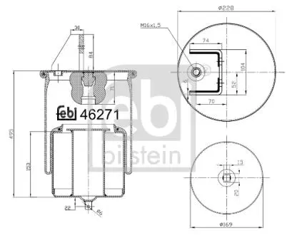 46271 Кожух пневматической рессоры FEBI BILSTEIN підбір по vin на Brocar