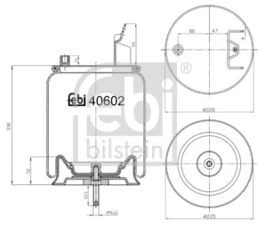 40602 Кожух пневматической рессоры FEBI BILSTEIN подбор по vin на Brocar