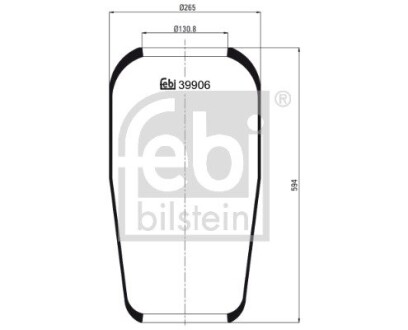 39906 Кожух пневматичної ресори FEBI BILSTEIN підбір по vin на Brocar