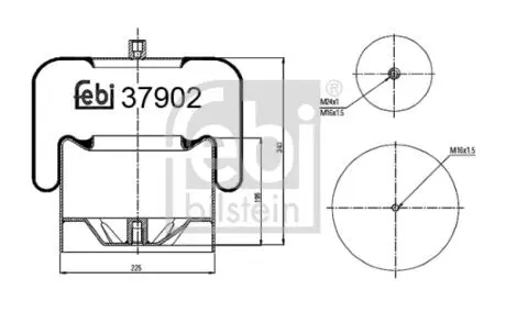 37902 Кожух пневматичної ресори FEBI BILSTEIN підбір по vin на Brocar