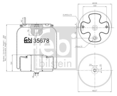 35678 Кожух пневматичної ресори FEBI BILSTEIN підбір по vin на Brocar