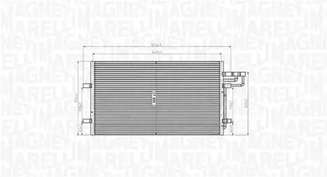 350203915000 Радіатор кондиціонера MAGNETI MARELLI підбір по vin на Brocar