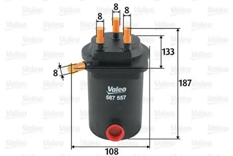 587557 Топливный фильтр VALEO подбор по vin на Brocar