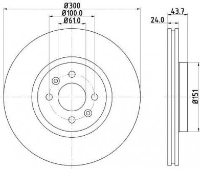 8DD355113061 Тормозной диск HELLA подбор по vin на Brocar