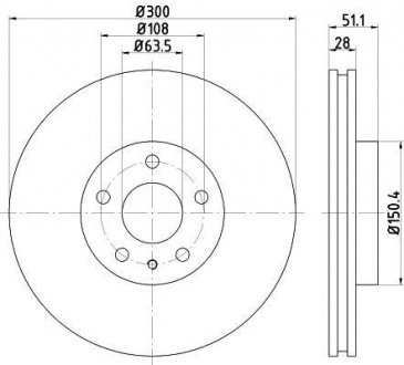 8DD355123161 Тормозной диск HELLA подбор по vin на Brocar