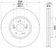 8DD355116091 Тормозной диск HELLA підбір по vin на Brocar