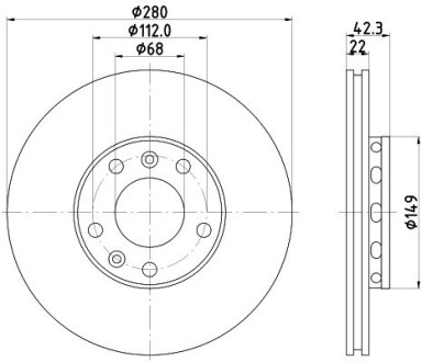 8DD355113321 Тормозной диск HELLA подбор по vin на Brocar