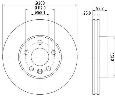 8DD355104481 Тормозной диск HELLA подбор по vin на Brocar