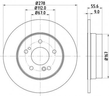 8DD355101011 Тормозной диск HELLA подбор по vin на Brocar