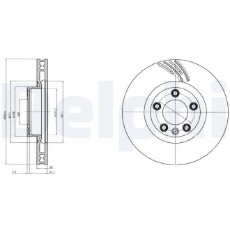 BG9101C Гальмівний диск DELPHI підбір по vin на Brocar