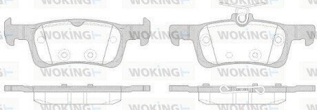 P1463300 Комплект гальмівних колодок, дискове гальмо WOKING підбір по vin на Brocar