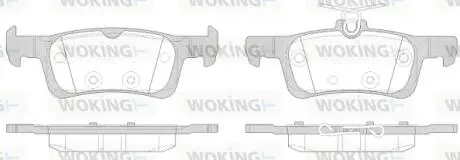 P1463300 Комплект тормозных колодок, дисковый тормоз WOKING подбор по vin на Brocar