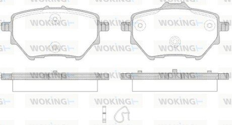 P1462300 Комплект гальмівних колодок, дискове гальмо WOKING підбір по vin на Brocar