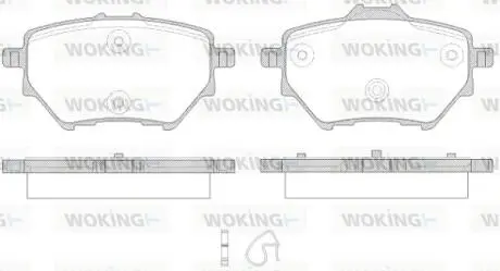 P1462300 Комплект тормозных колодок, дисковый тормоз WOKING подбор по vin на Brocar