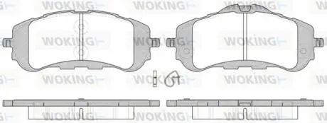 P1459300 Комплект тормозных колодок, дисковый тормоз WOKING подбор по vin на Brocar